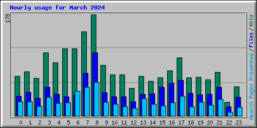 Hourly usage for March 2024